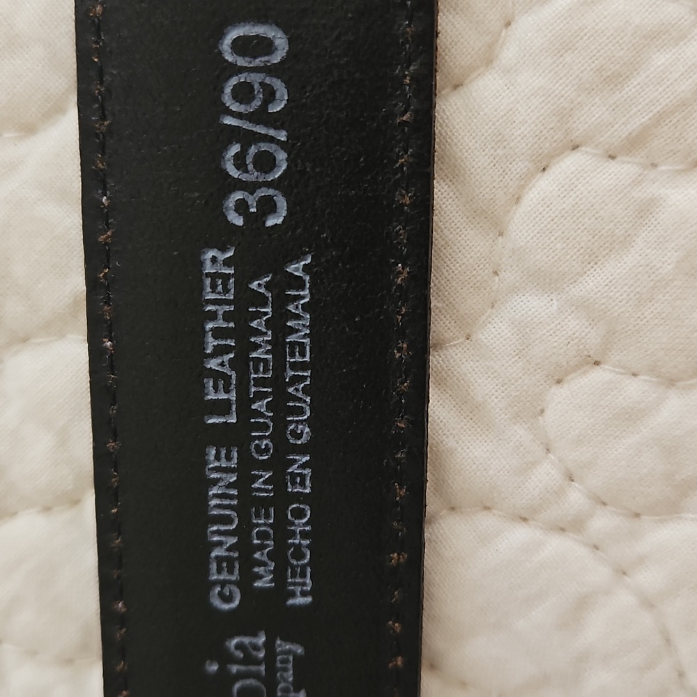 π₯HPπ₯Columbia Men's Vintage Black Leather Belt Size 36 - Picture 6 of 10